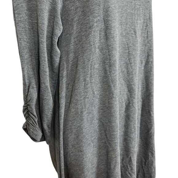 Garnet Hill Gray Jersey Knit Oversized Loose Top Casual Longline Lagenlook M - Picture 6 of 16